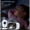 Baby Womb 3.2" Video Baby Monitor showing a sleeping baby with night vision feature activated, highlighting clarity in low