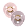 BIBS Colour Pacifier 2 PACK Latex - Size 1 - Blossom/Dusky Lilac