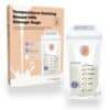 Mommy Material 30pc temperature-sensing breast milk storage bags with clear design and measurement markings for easy use.