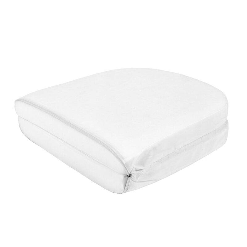 Shnuggle Air Cot Conversion Kit in Dove Grey, featuring a soft, padded mattress for added comfort.