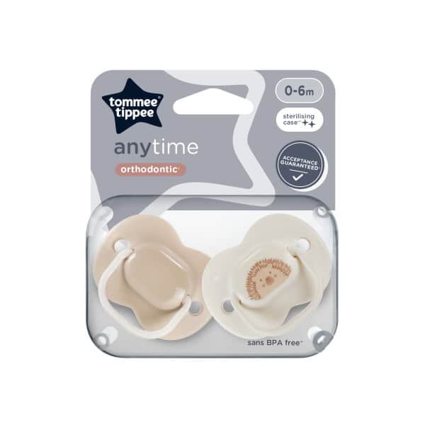 Tommee Tippee Anytime Soother 0-6M 2Pk