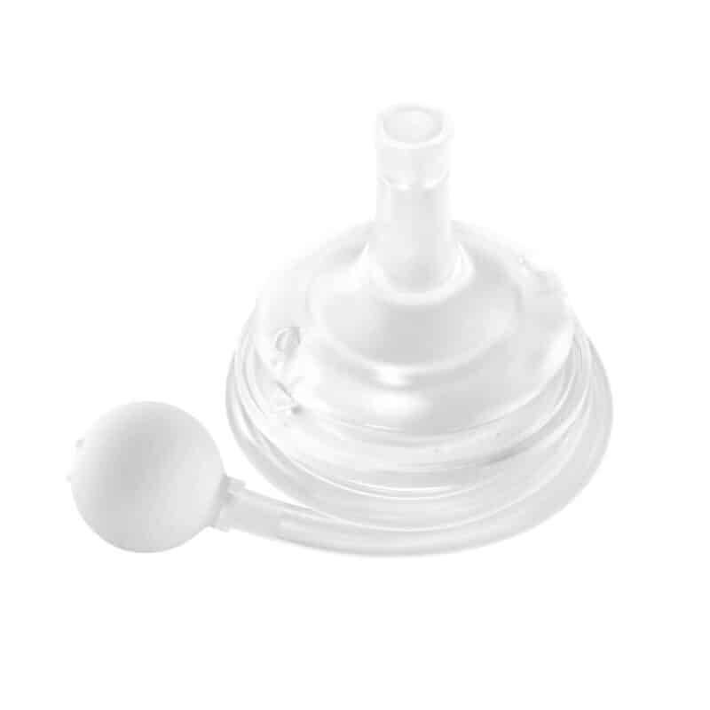 Pigeon Softouch Drinking Straw Set - Step 2 in clear color, featuring a soft, flexible straw with a ball tip for easy