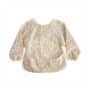Mushie Long Sleeve Bib - Pastel Blooms
