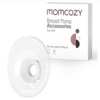 Momcozy double-sealed flange for M5 breast pump, available in 24mm and 27mm sizes, with a clear design and packaging.