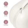 Momcozy Breast Pump Bag in white, featuring a durable, watertight design with a zip closure for hands-free pump storage.