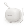 Momcozy Breast Pump Bag in white, designed to hold one hands-free wearable breast pump, featuring a zip closure and handle.