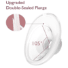 Momcozy Double-Sealed Flange for M5 Breast Pump, 24mm size, features a 105° angle for optimal comfort and efficiency.