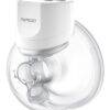 Momcozy Breast Pump S12 Pro in white, showcasing a clear collection cup and ergonomic design for comfortable use.