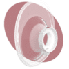 Momcozy Double-Sealed Flange for M5 Breast Pump, 24mm size, featuring a clear design with a white connector.