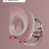 Momcozy M6 Wearable Breast Pump in grey with a close-up of the DoubleFit flange showcasing soft and hard options.