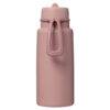 b.box 1L insulated water bottle in berry smoothie with a flip top and ergonomic handle for easy carrying.