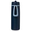 b.box 690ml insulated flip top bottle in midnight blue with a light blue handle, perfect for keeping drinks cold.