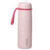 b.box 690ml insulated flip top bottle in pink paradise with a midnight pink handle, featuring a sleek design for easy grip.