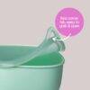 b.box lunch tub in ocean color featuring a flexi corner tab for easy grabbing and opening. Ideal for on-the-go meals.