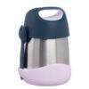 b.box Insulated food jar in indigo rose with a purple base and attached fork, perfect for on-the-go meals.