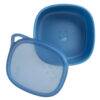b.box lunch tub in berry smoothie and ocean colors, featuring a smiley face design and a convenient handle.