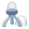 b.box Silicone Fresh Food Feeder in lullaby blue with a textured feeding top and a removable cap for easy cleaning.