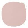b.box silicone plate in blush color with a unique rounded shape, designed for easy storage and use with a lid.