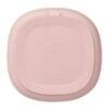 b.box silicone plate in blush with a matching lid, featuring a smooth surface and rounded edges for easy handling.