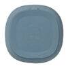 b.box silicone plate and lid in Ocean color, featuring a square design with a raised edge and a secure lid.