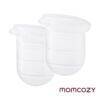 Momcozy Silicone Diaphragm for M6, clear, includes two durable and flexible cups for effective milk expression.