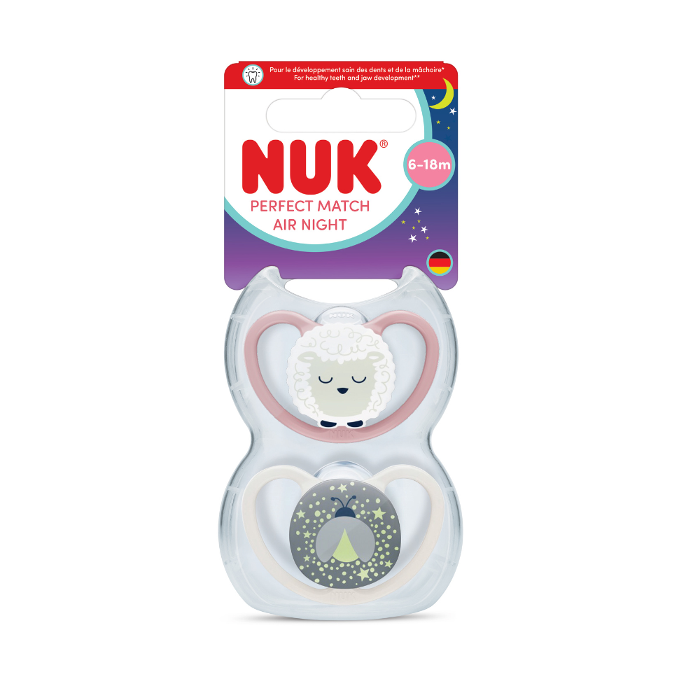 Nuk Perfect Match Air Night Soother 2 pack - 6-18M