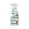 BabySafe Laundry Stain Remover spray bottle with eco-friendly label, featuring a child-friendly design and 100% natural